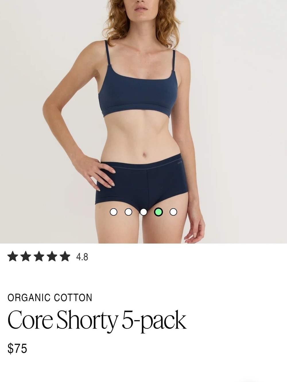 Core Shorty Organic Cotton Shorty -  (5-Pack)
